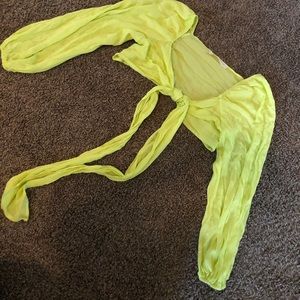 Neon long sleeve crop